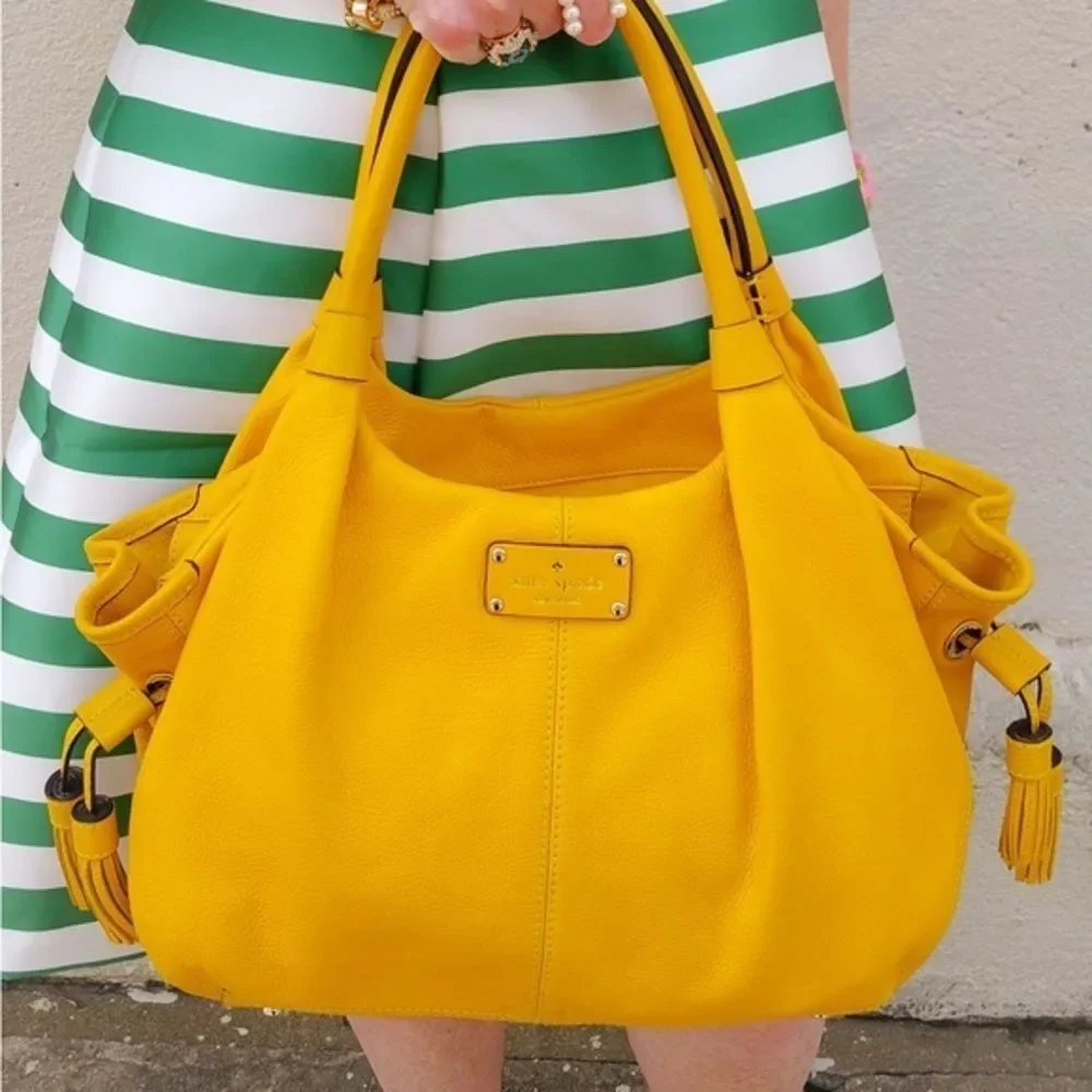 Kate Spade yellow leather handbag MACDOUGAL ALLEY STEVIE